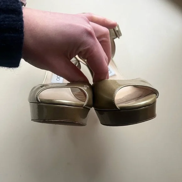 Jimmy Choo Champagne Open-toe Platform Sandal Pumps - Picture 6 of 9